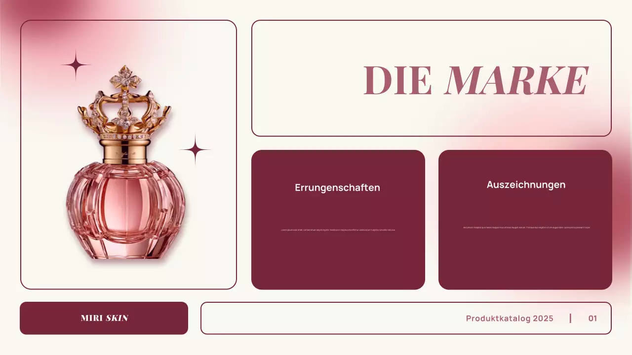 rosa Farbverlauf elegantes Produkt Katalog Werbung Präsentation