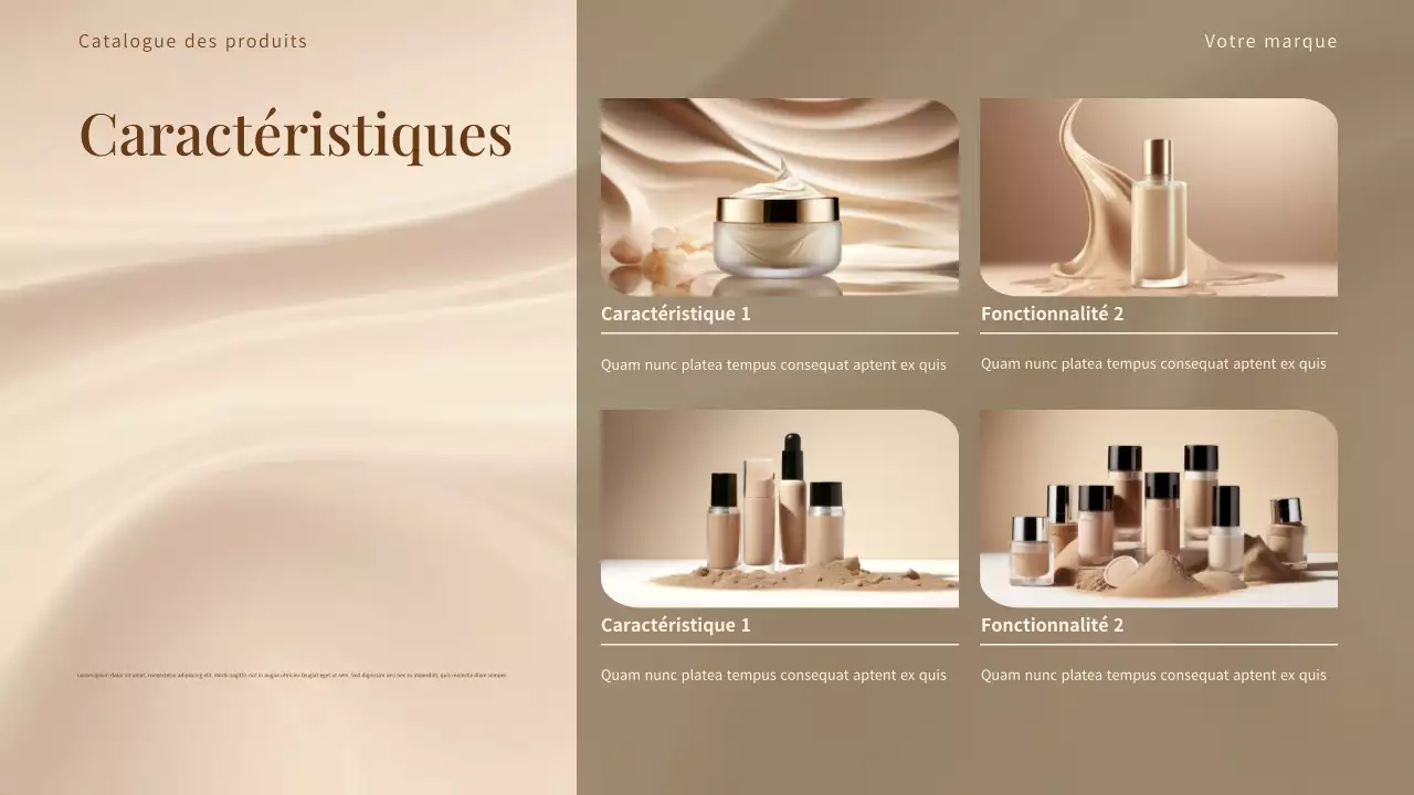 Catalogue de produits Beige Elegant