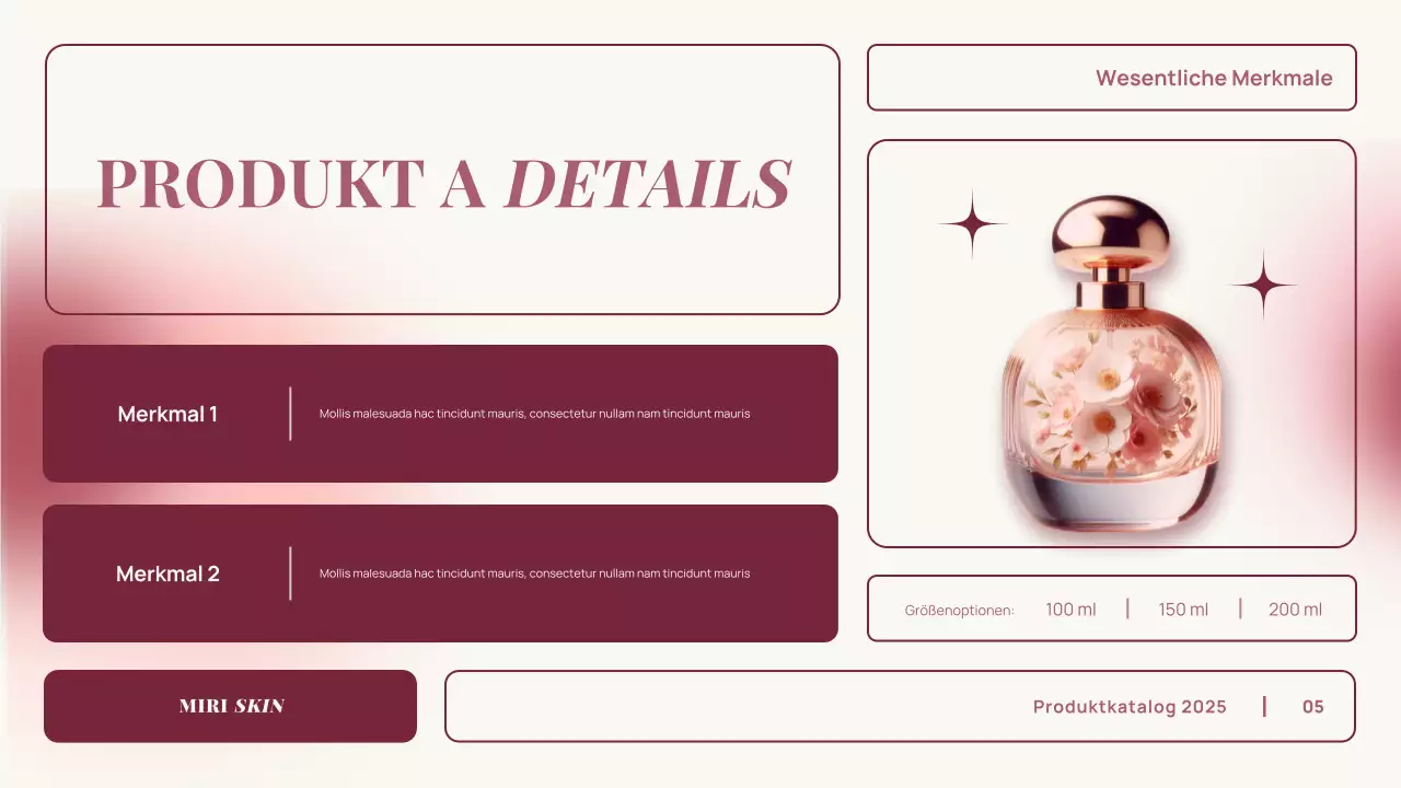 rosa Farbverlauf elegantes Produkt Katalog Werbung Präsentation