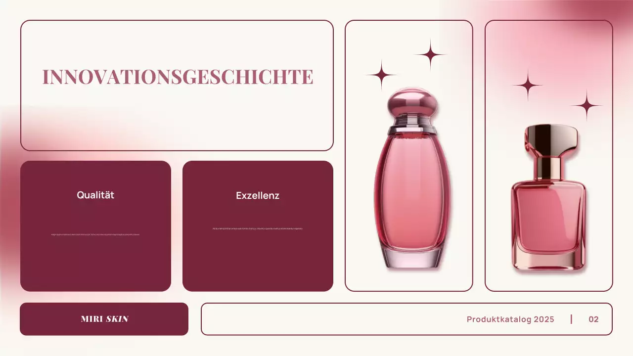 rosa Farbverlauf elegantes Produkt Katalog Werbung Präsentation