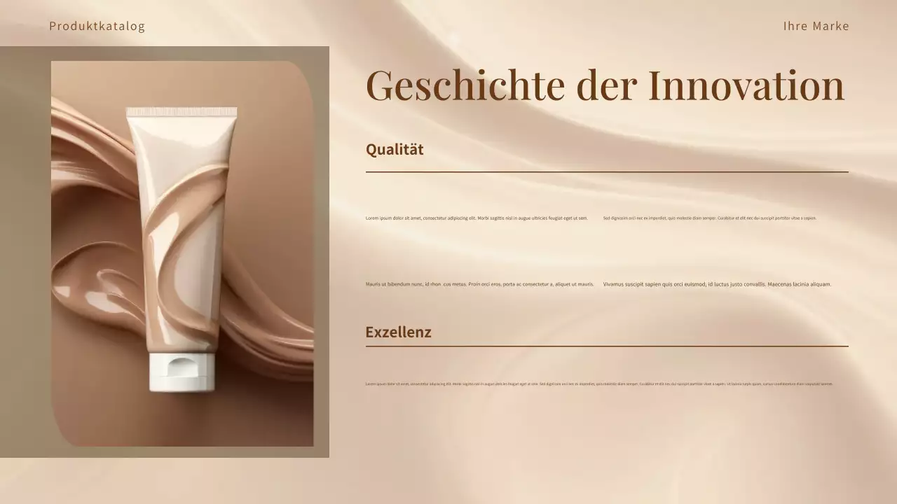 Beige Eleganter Produktkatalog