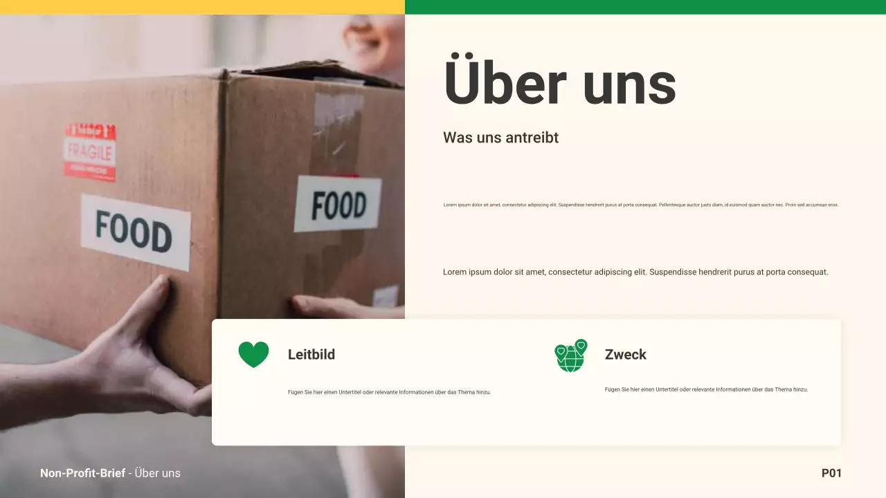 beige moderne Wohltätigkeitsanzeige