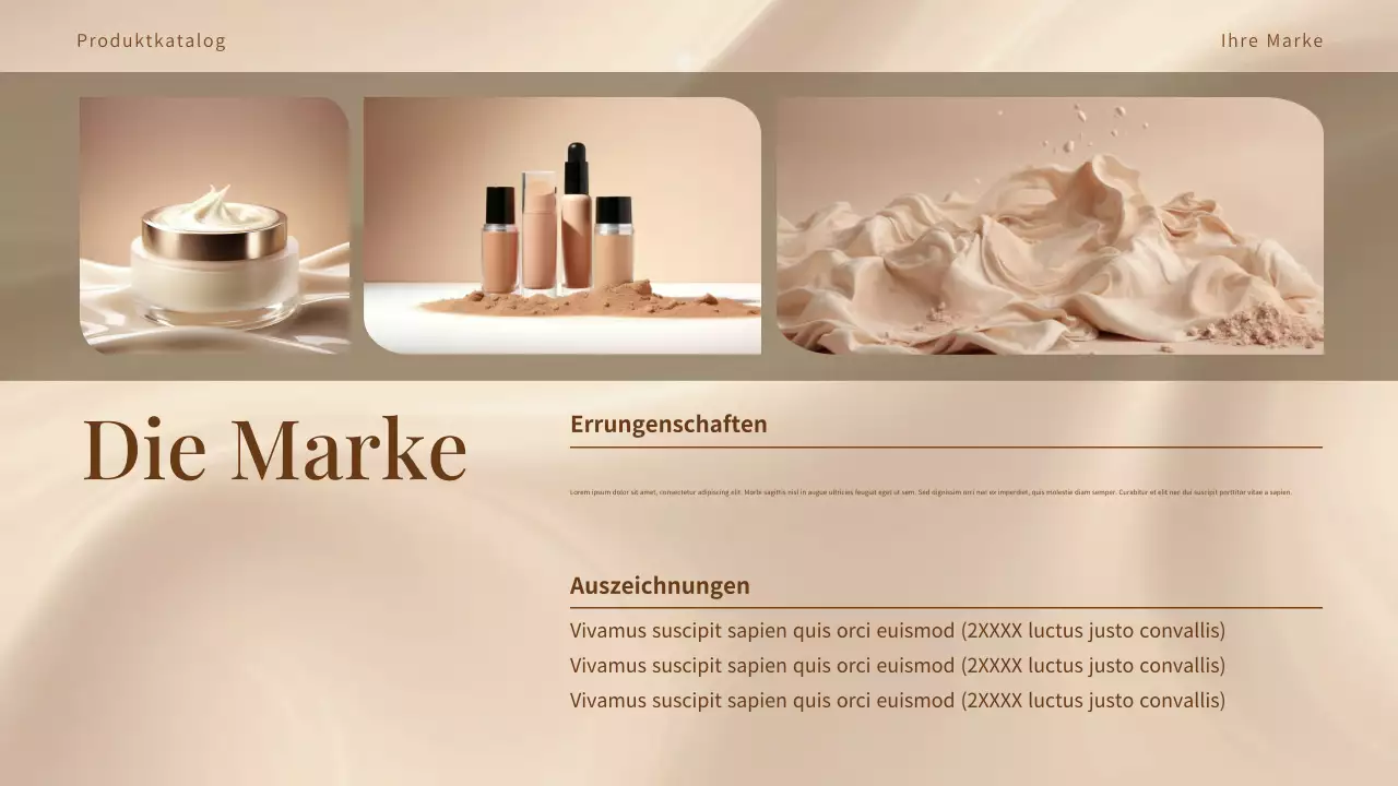 Beige Eleganter Produktkatalog