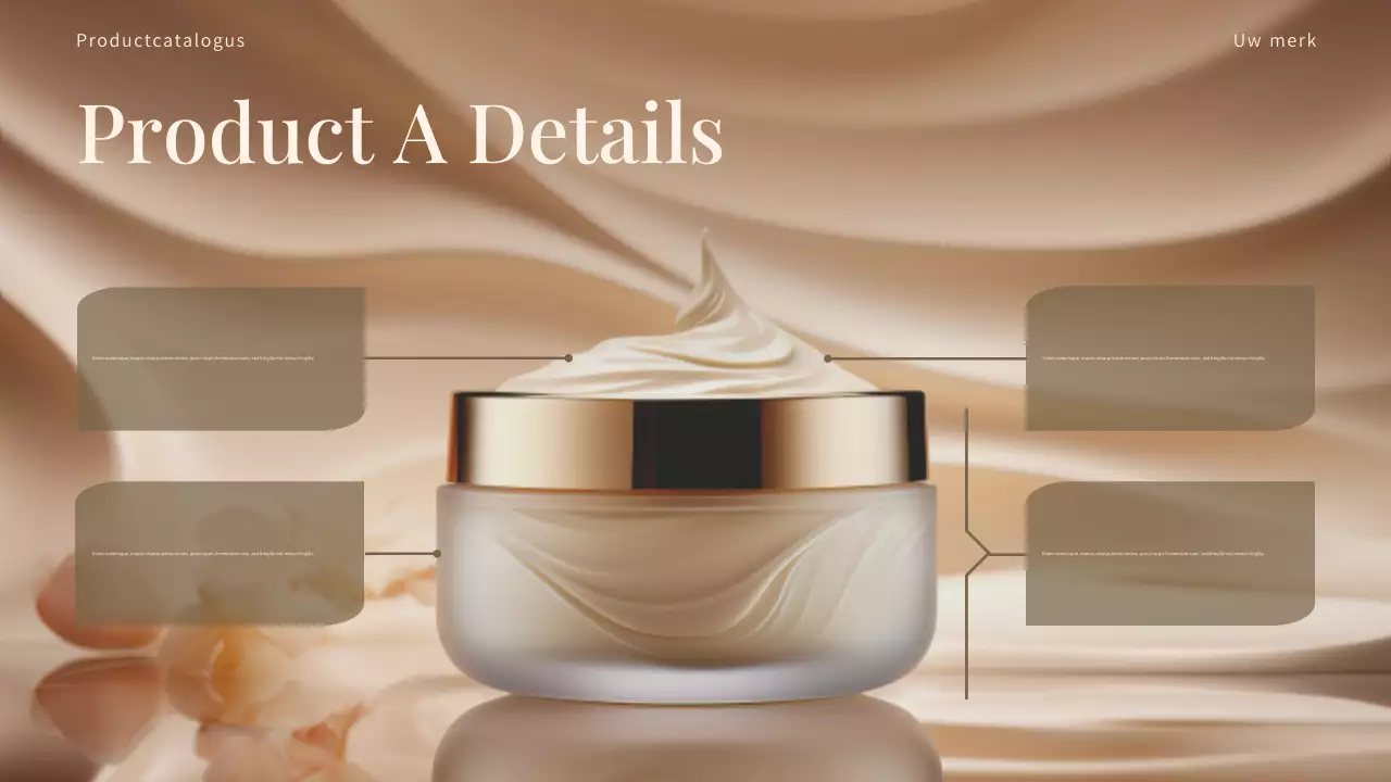 Beige elegante productcatalogus