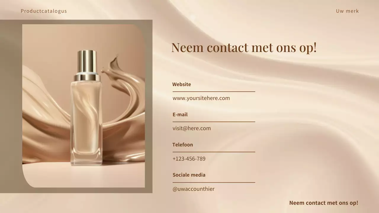 Beige elegante productcatalogus