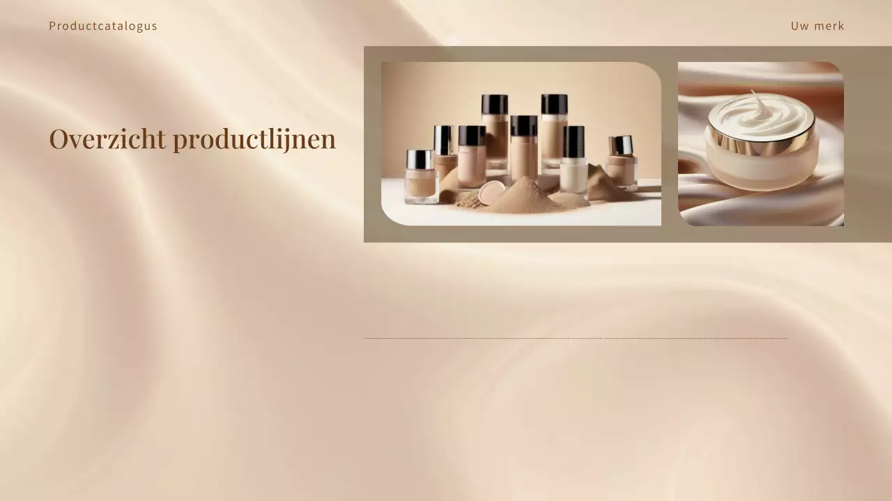 Beige elegante productcatalogus