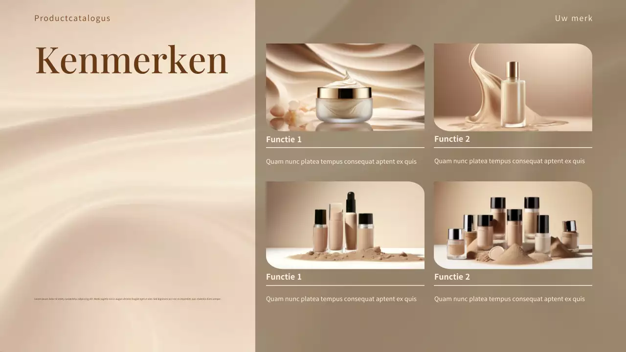 Beige elegante productcatalogus
