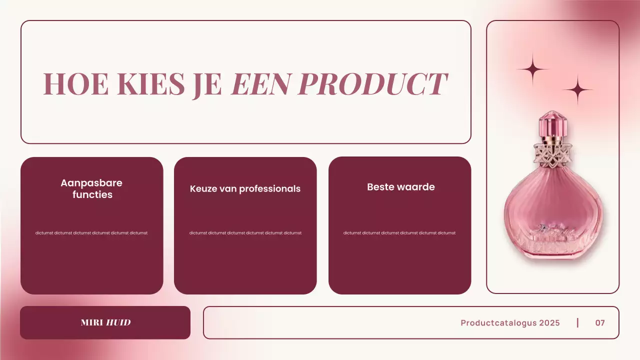 roze verloop elegant product catalogus reclame presentatie