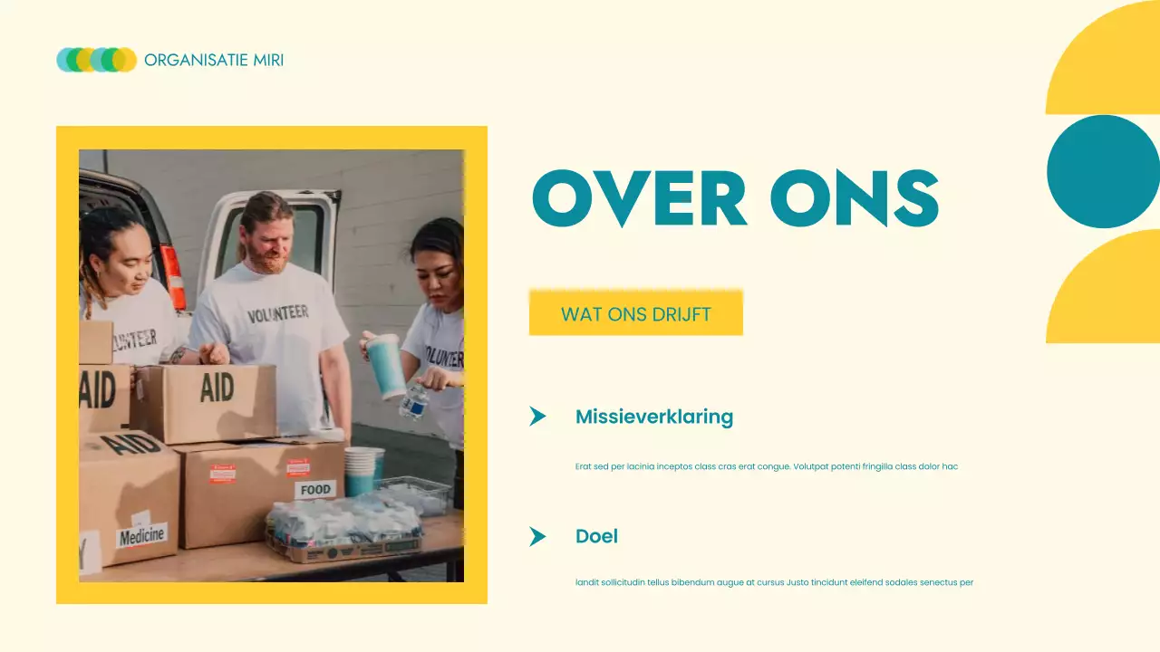 Beige moderne non-profit aankondiging