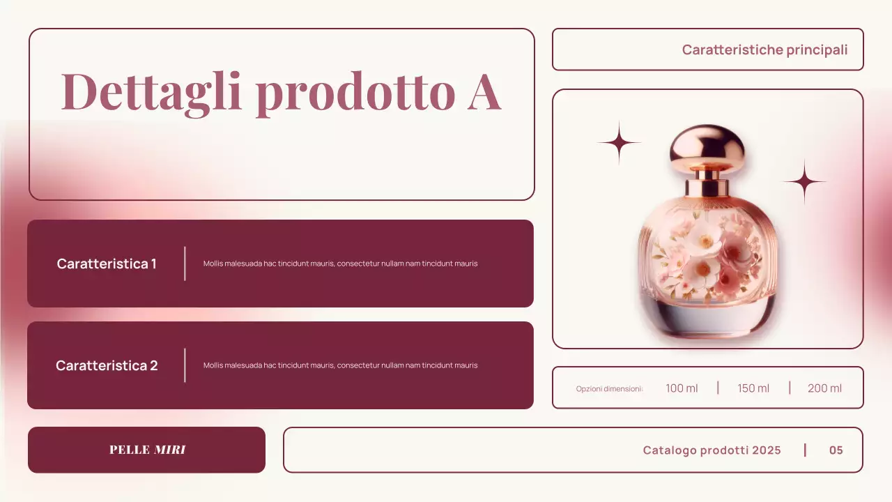 rosa gradiente elegante catalogo prodotti pubblicità presentazione