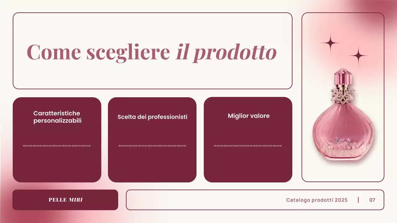 rosa gradiente elegante catalogo prodotti pubblicità presentazione