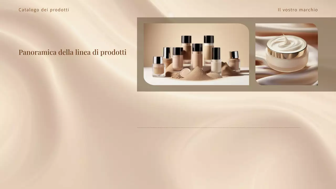 Catalogo prodotti beige elegante