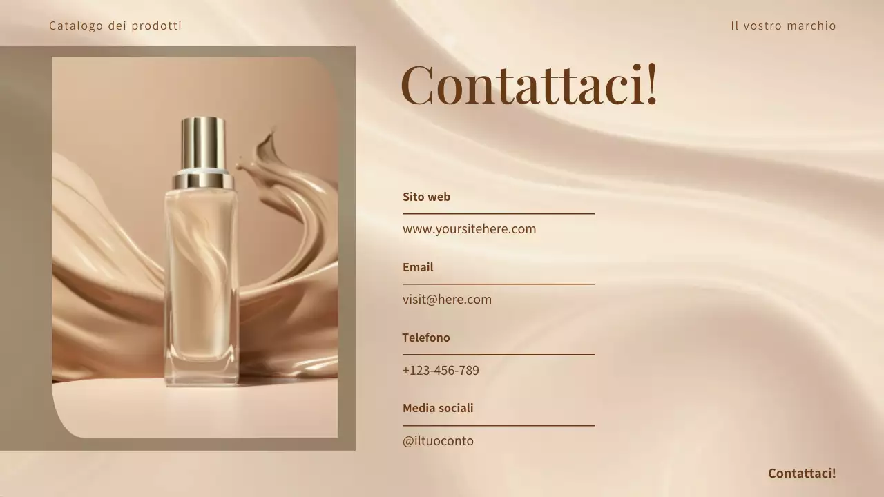 Catalogo prodotti beige elegante