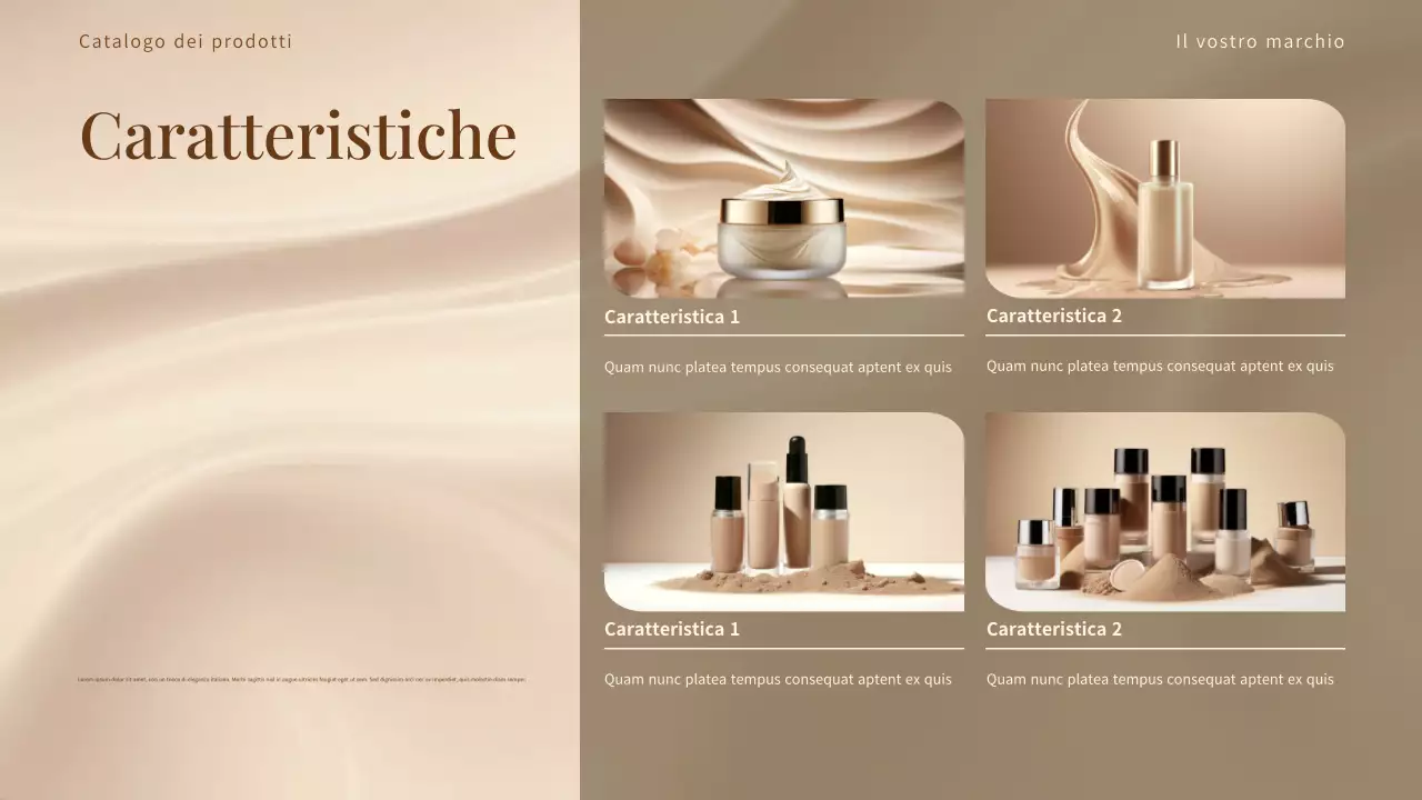 Catalogo prodotti beige elegante