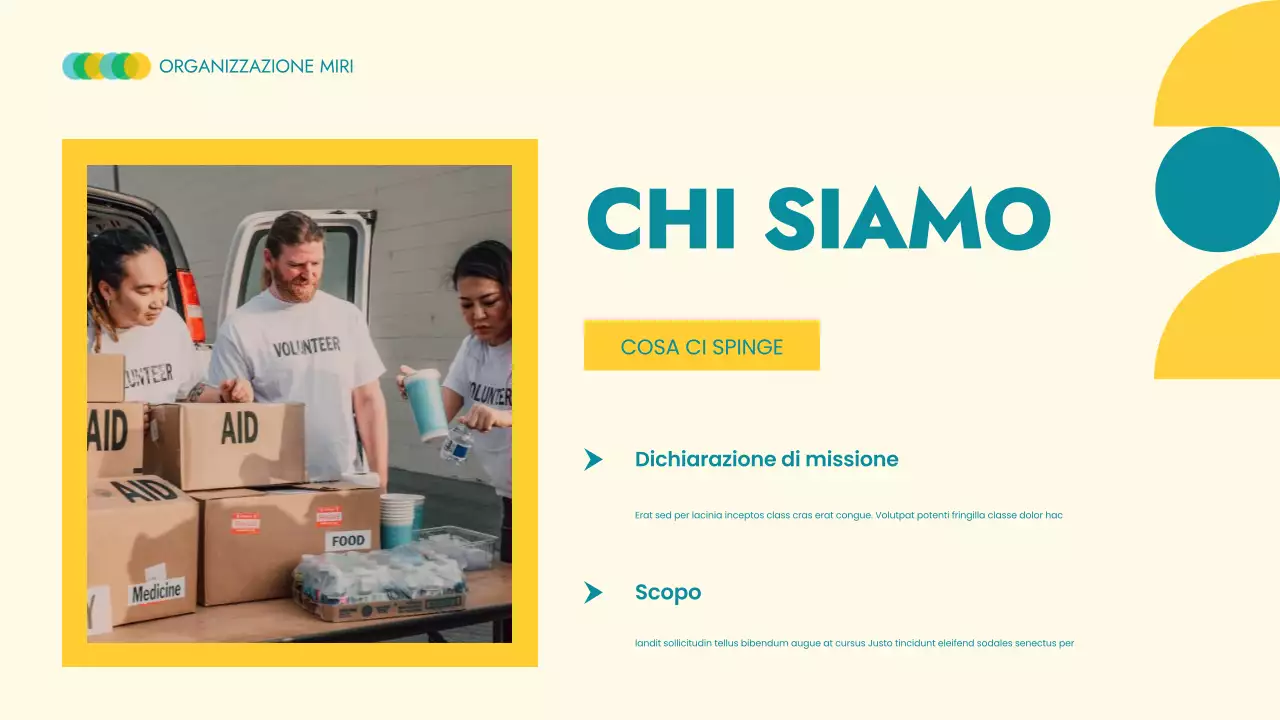 Annuncio moderno non profit in beige