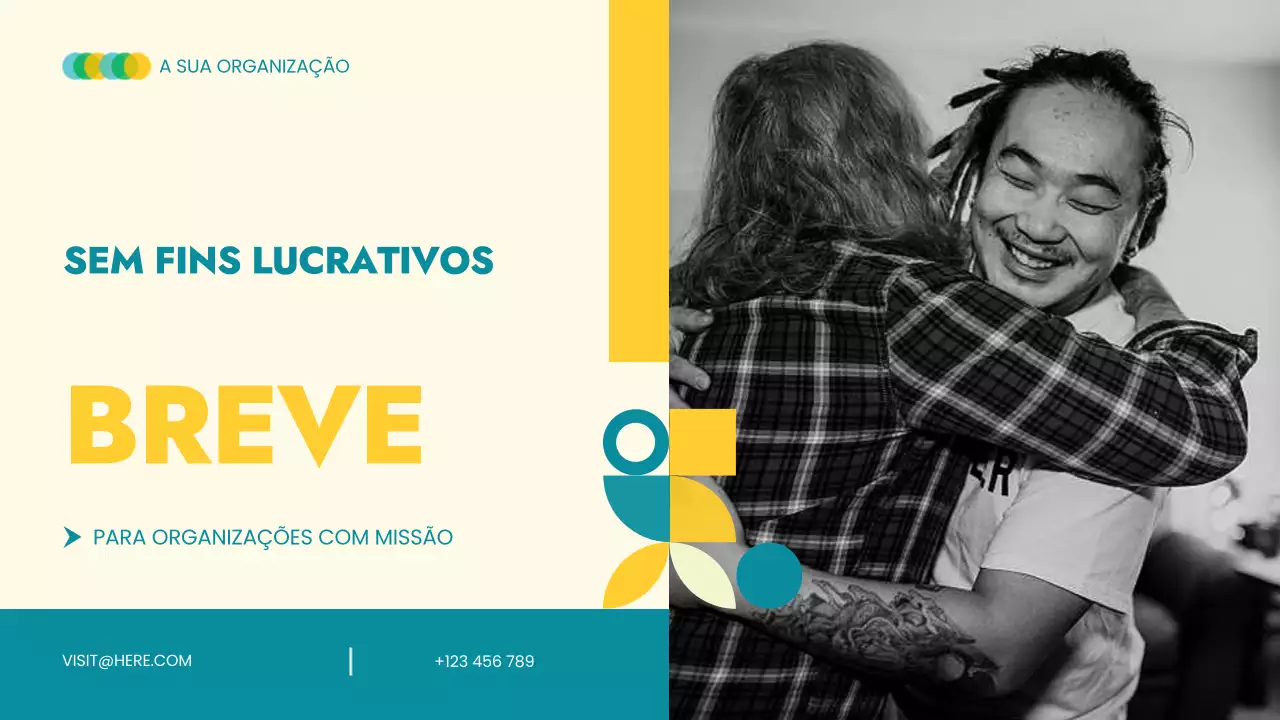 Anúncio sem fins lucrativos moderno bege