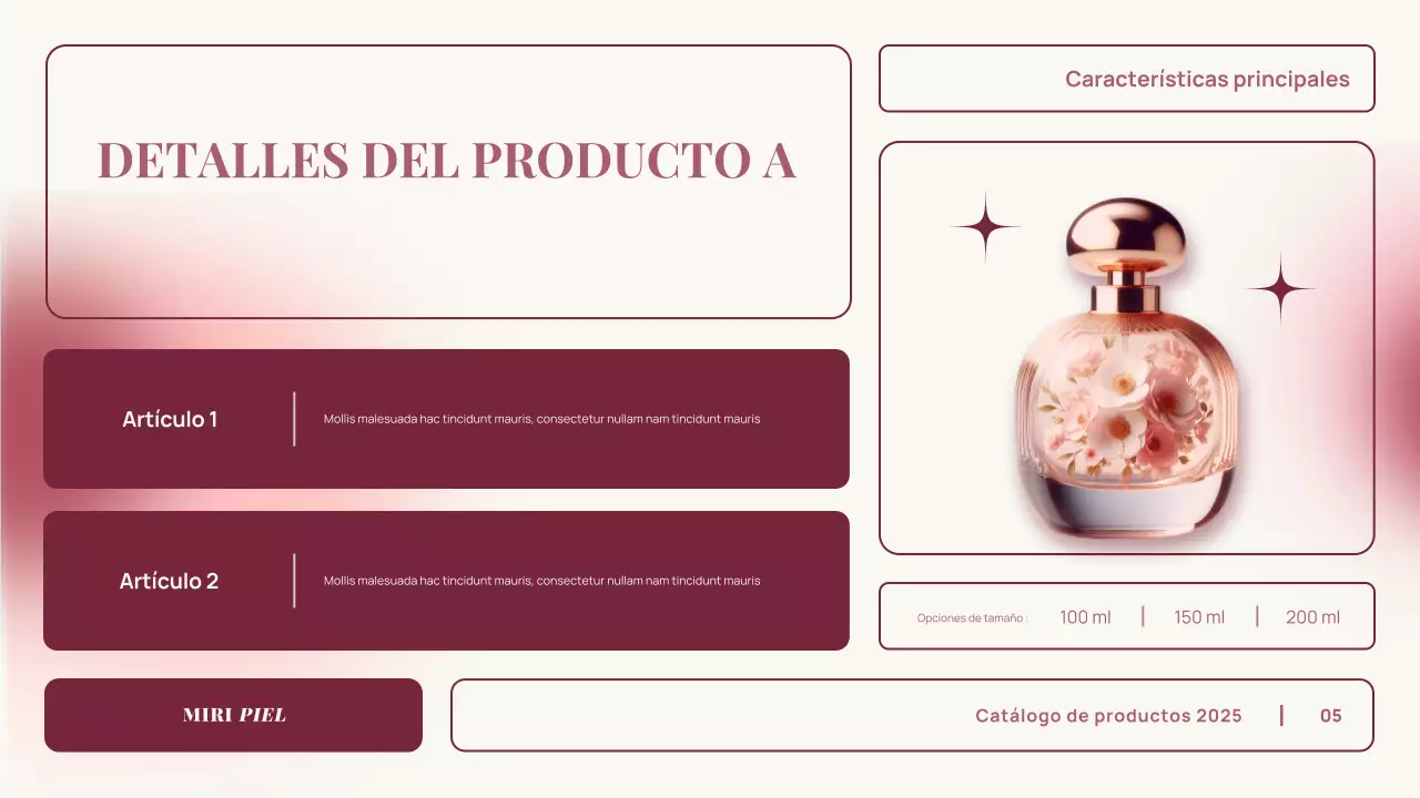 rosa degradado elegante catálogo de productos anuncio presentación