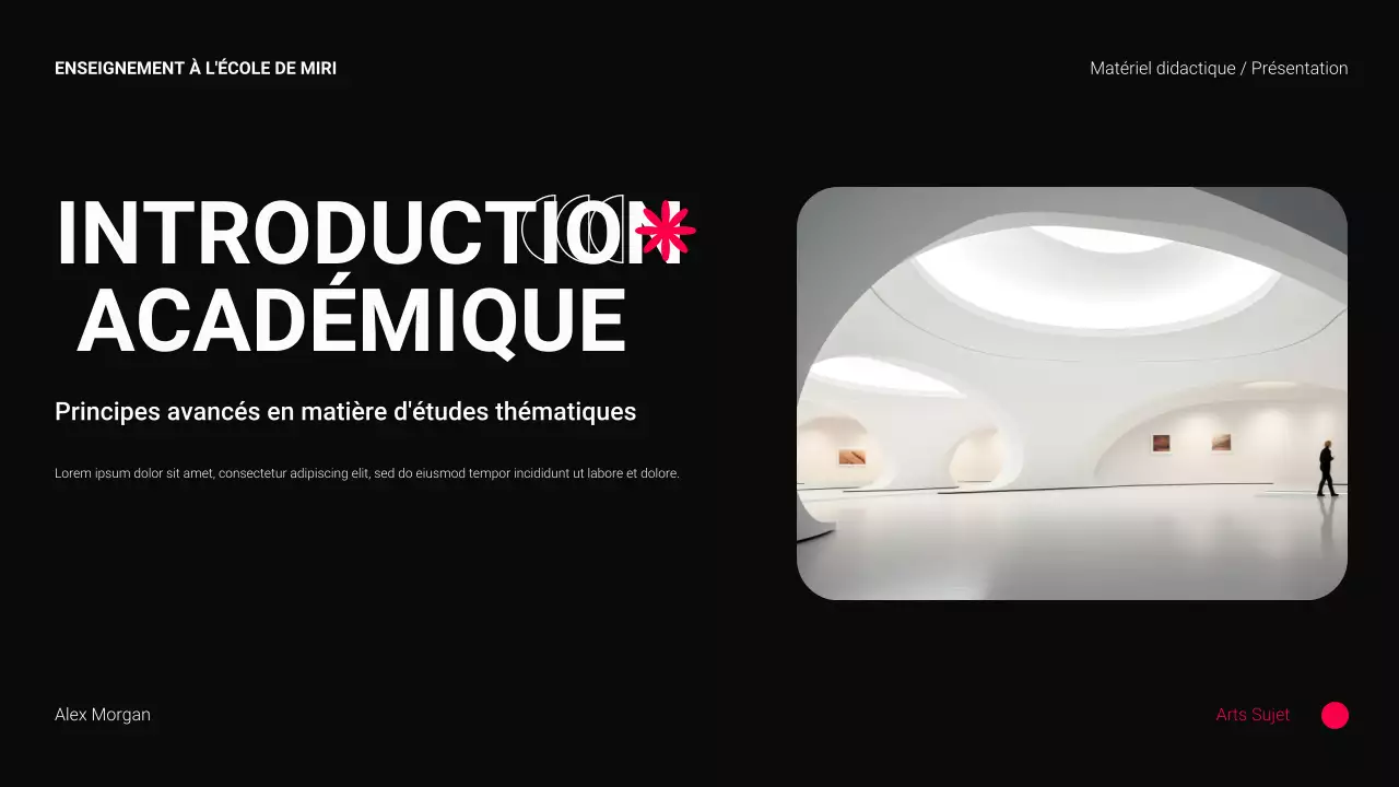 Matériel pédagogique de l'enseignement supérieur moderne noir et rouge