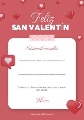 tarjeta de felicitación romántica rosa