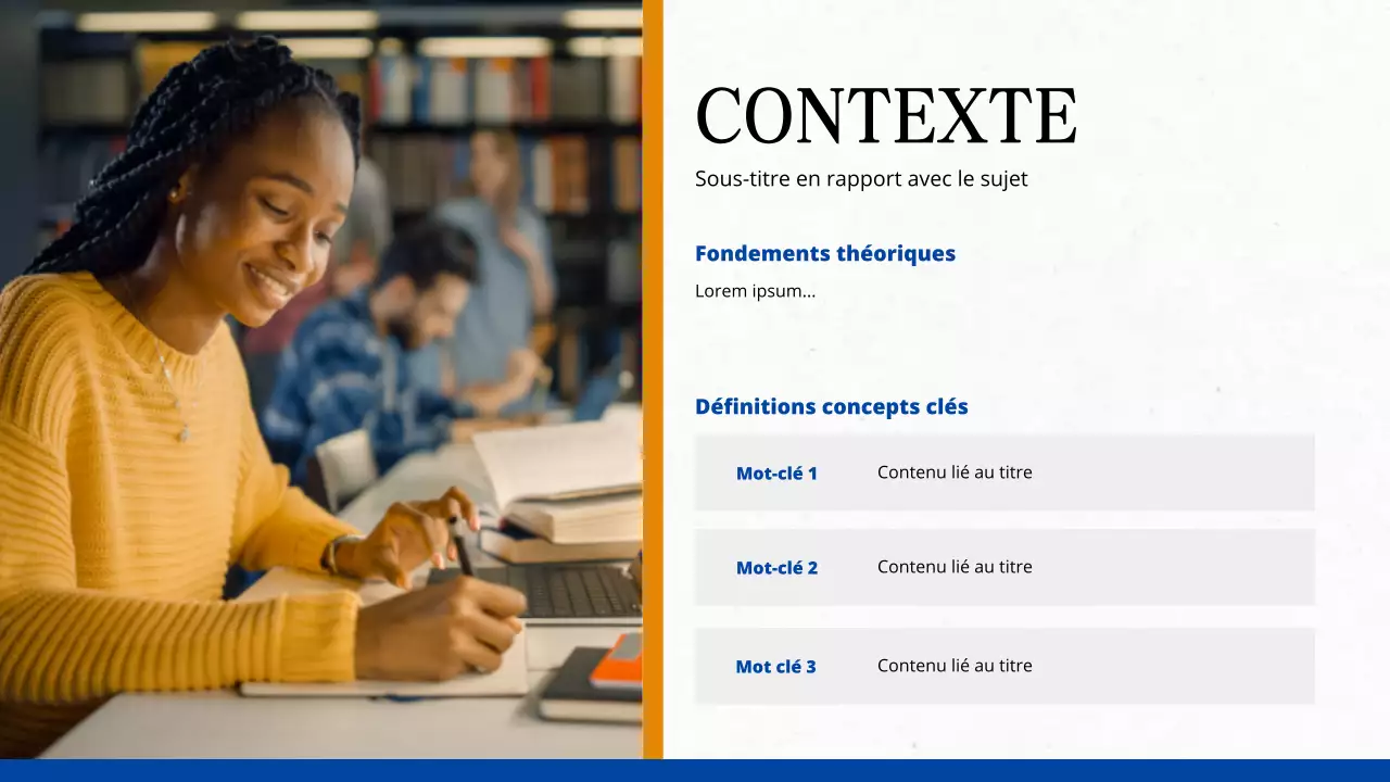 conférence académique moderne bleue