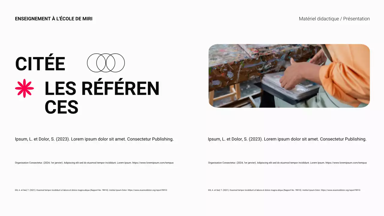 Matériel pédagogique de l'enseignement supérieur moderne noir et rouge