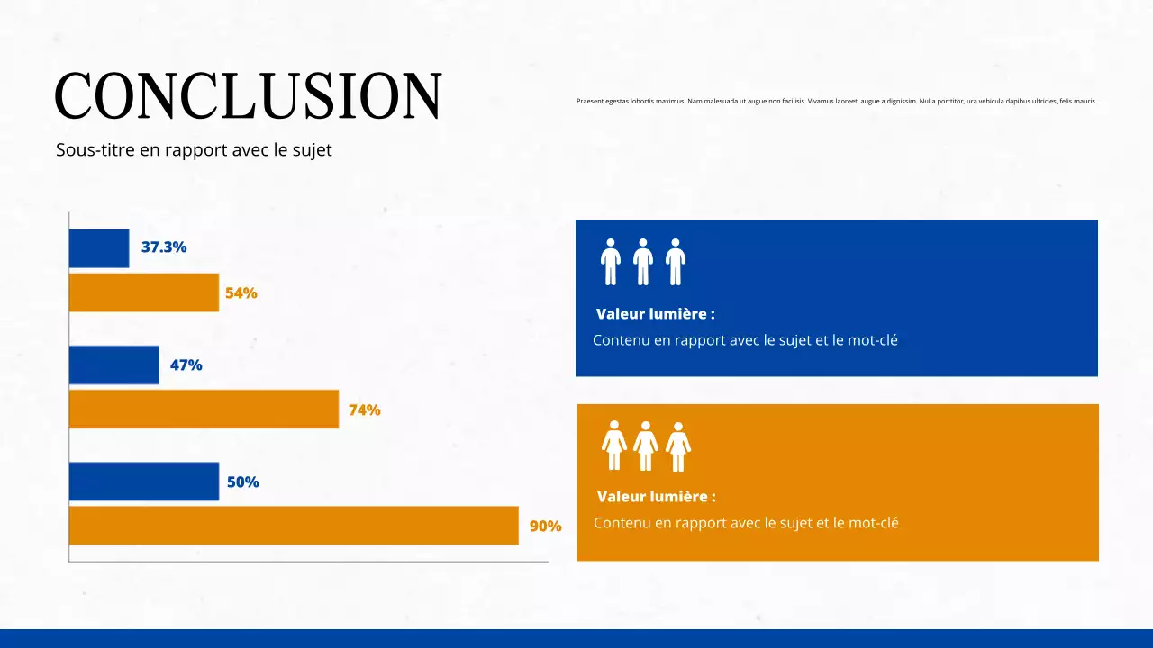 conférence académique moderne bleue