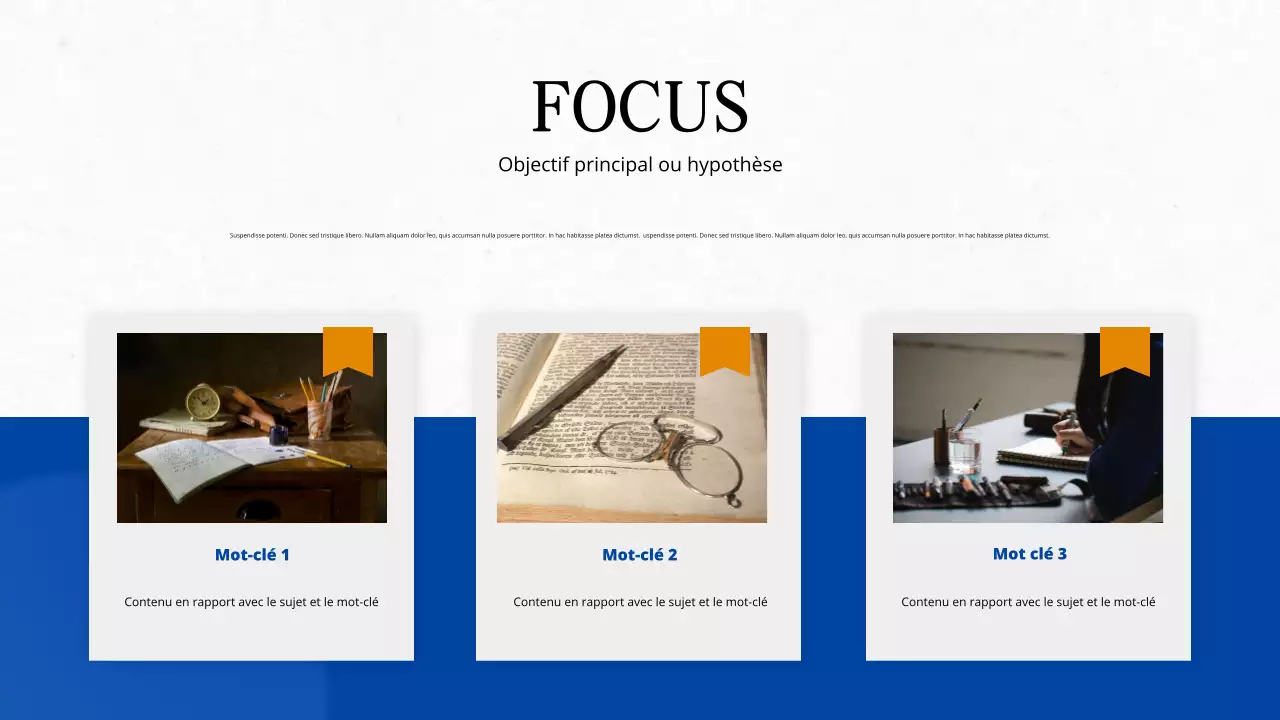 conférence académique moderne bleue