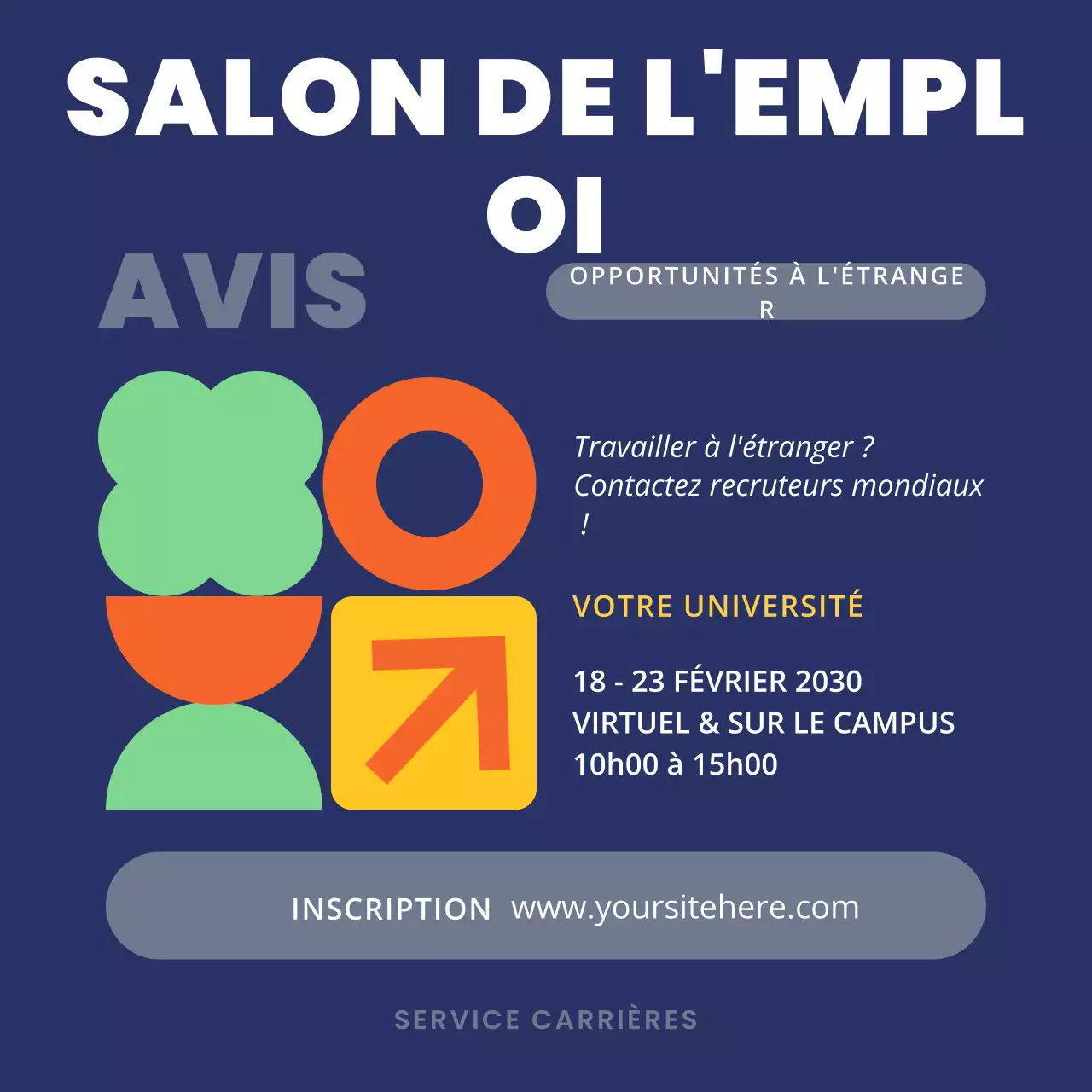 annonce de carrière moderne de la marine