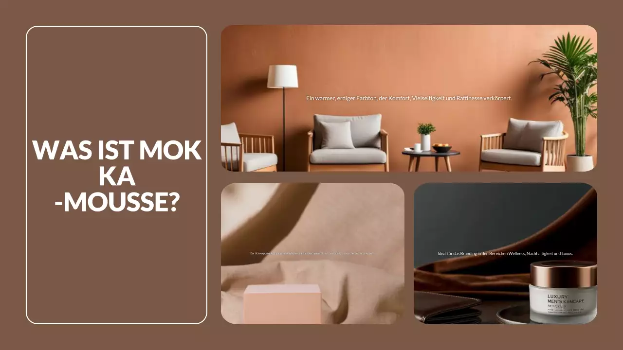 Brauner Mokka-Mousse modern Jahresbericht