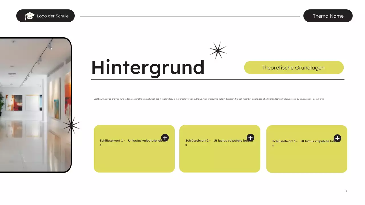 white modern education Vortrag