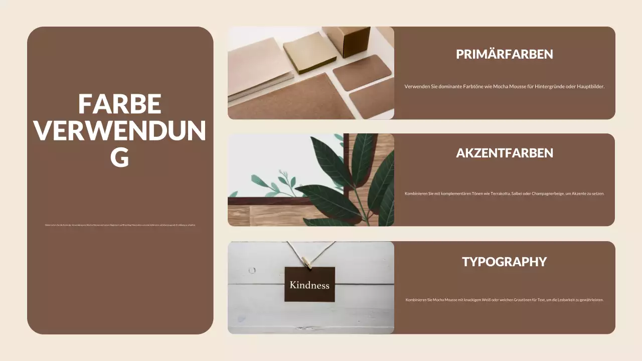 Brauner Mokka-Mousse modern Jahresbericht