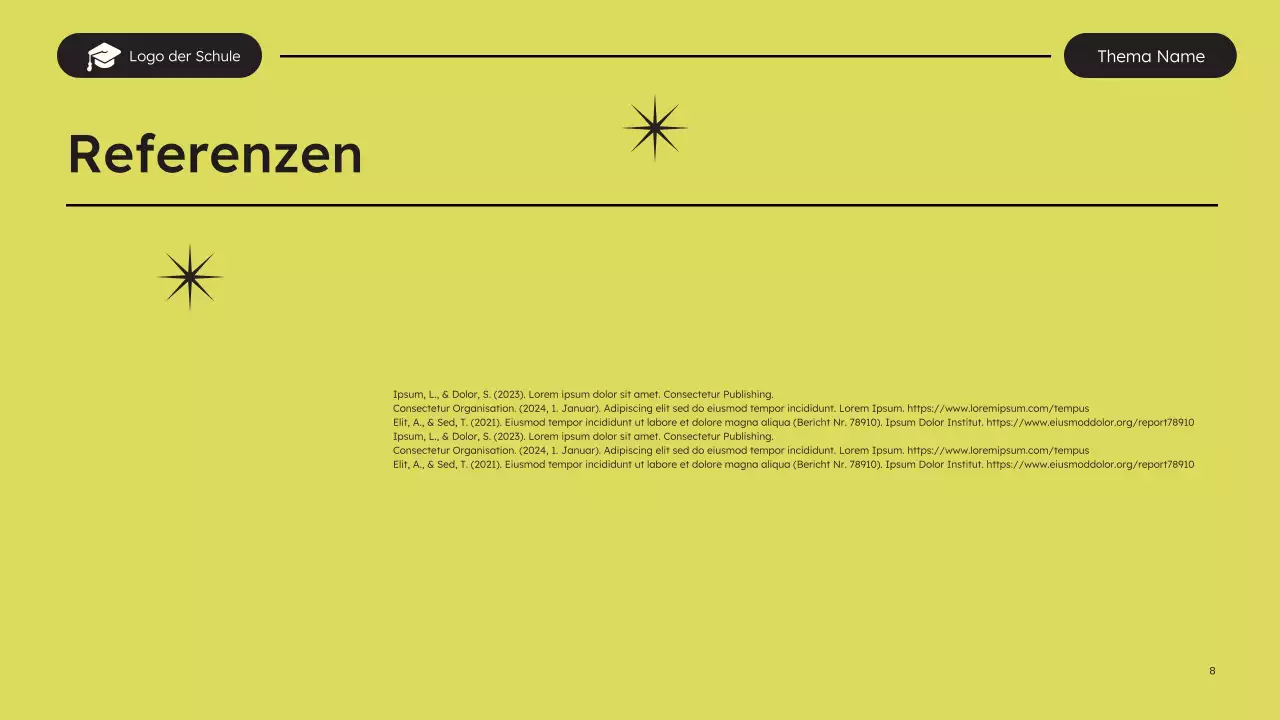 white modern education Vortrag