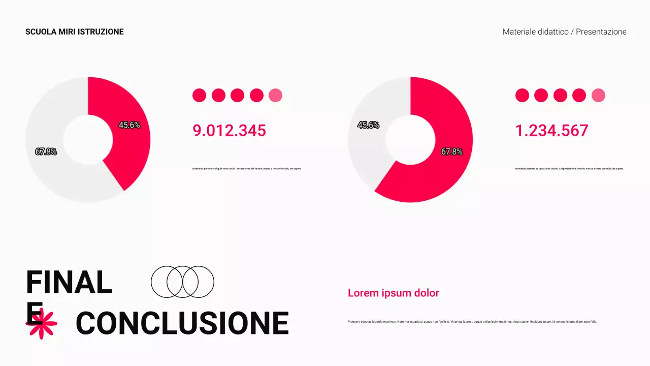 Materiale didattico moderno per l'istruzione superiore in nero e rosso