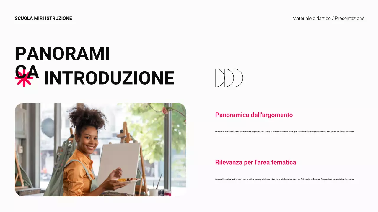 Materiale didattico moderno per l'istruzione superiore in nero e rosso