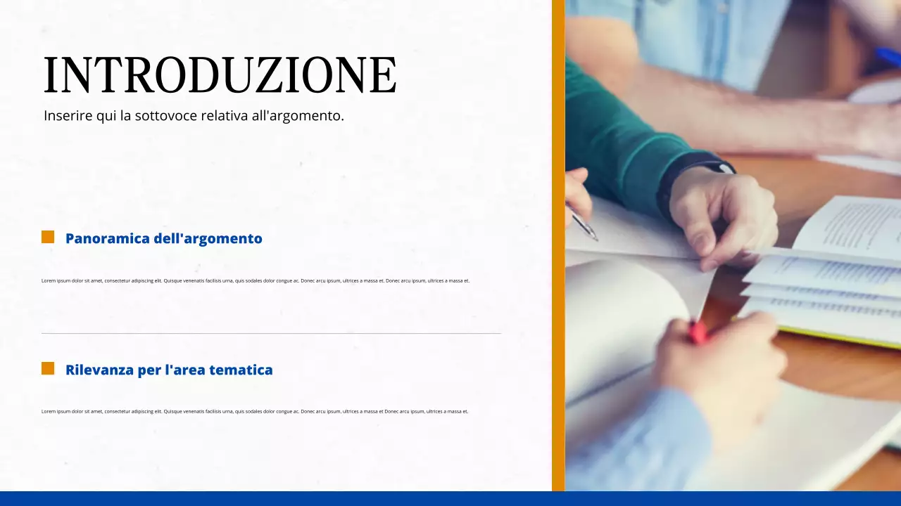 lezione accademica moderna blu