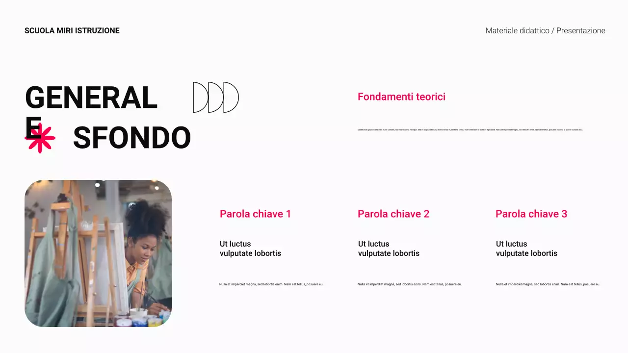 Materiale didattico moderno per l'istruzione superiore in nero e rosso