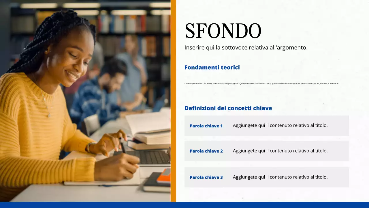 lezione accademica moderna blu