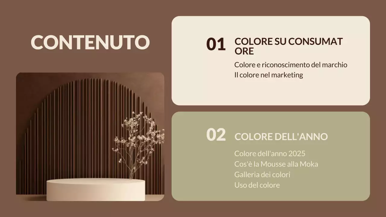 mousse di moka marrone relazione annuale sulle tendenze moderne