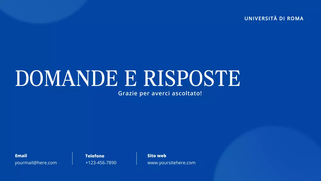 lezione accademica moderna blu