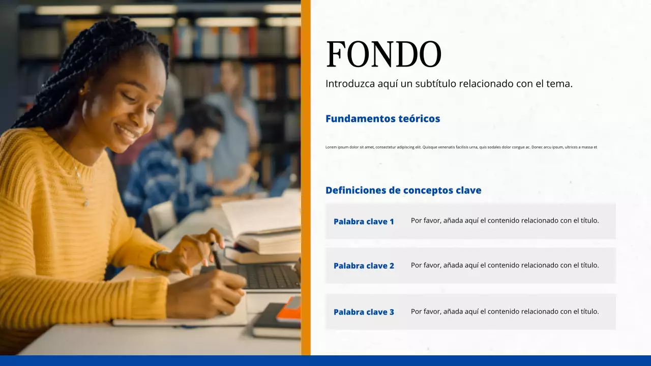 conferencia académica moderna azul