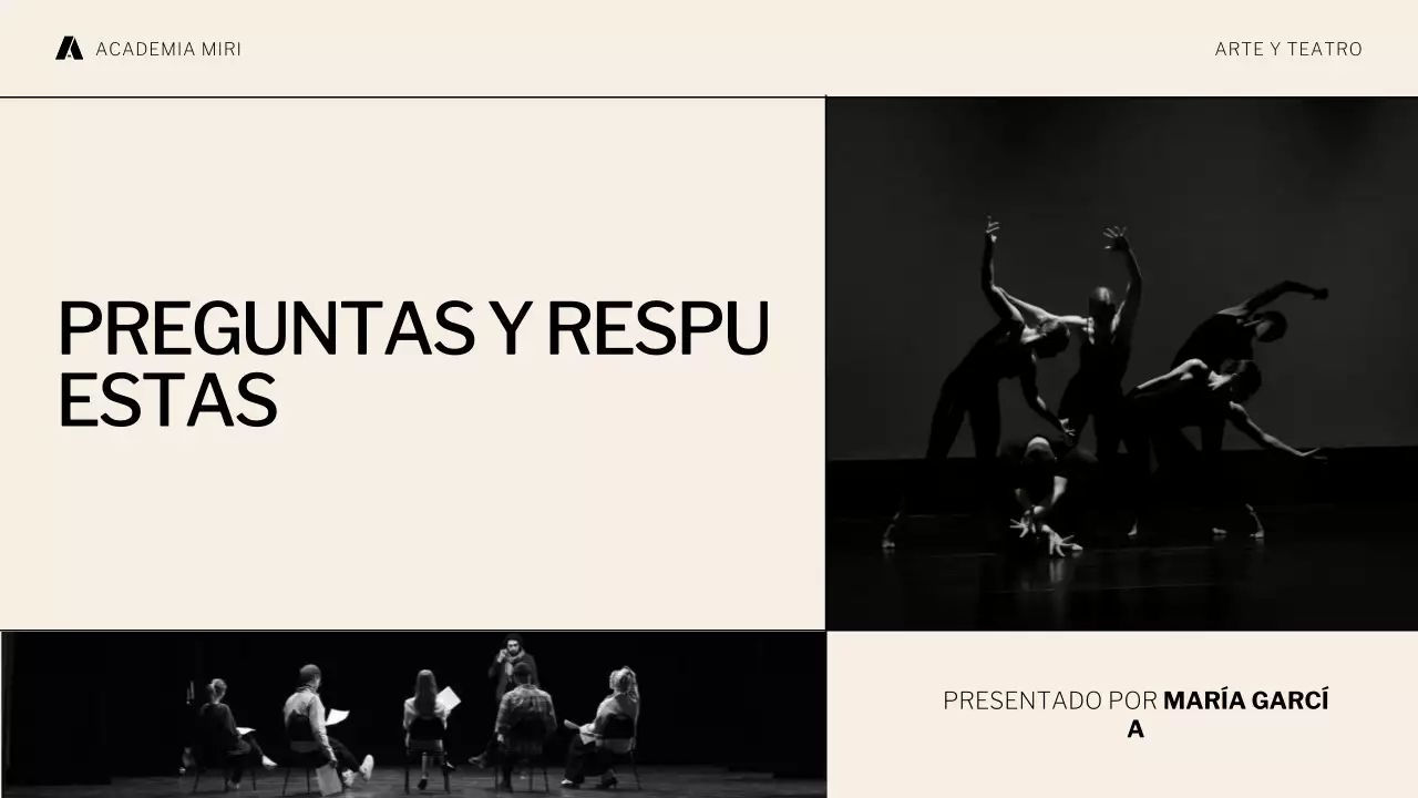 Presentación de materiales didácticos sobre arte e historia cremas y negros