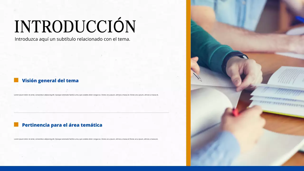 conferencia académica moderna azul