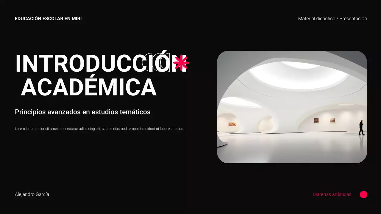 Negro y rojo Material didáctico moderno para la enseñanza superior