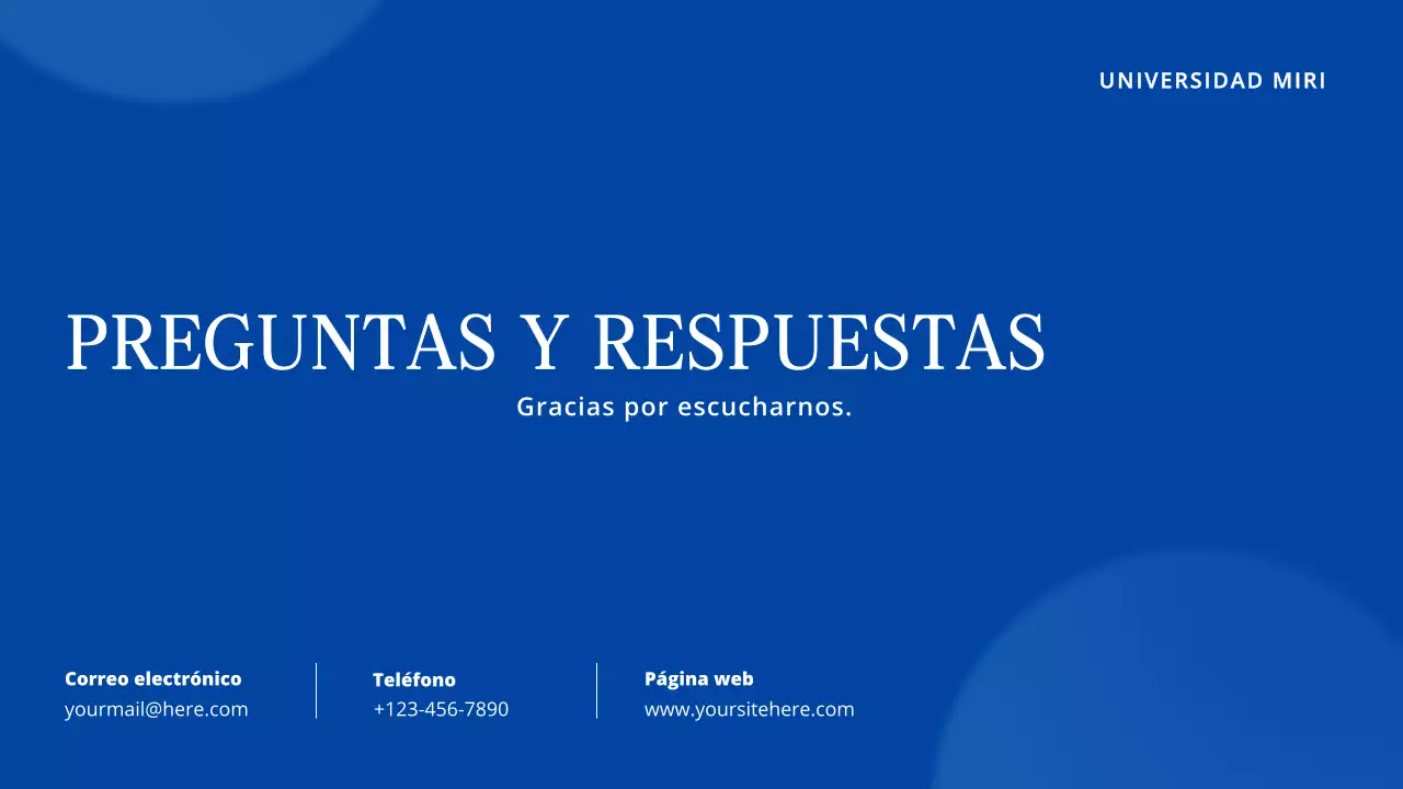 conferencia académica moderna azul