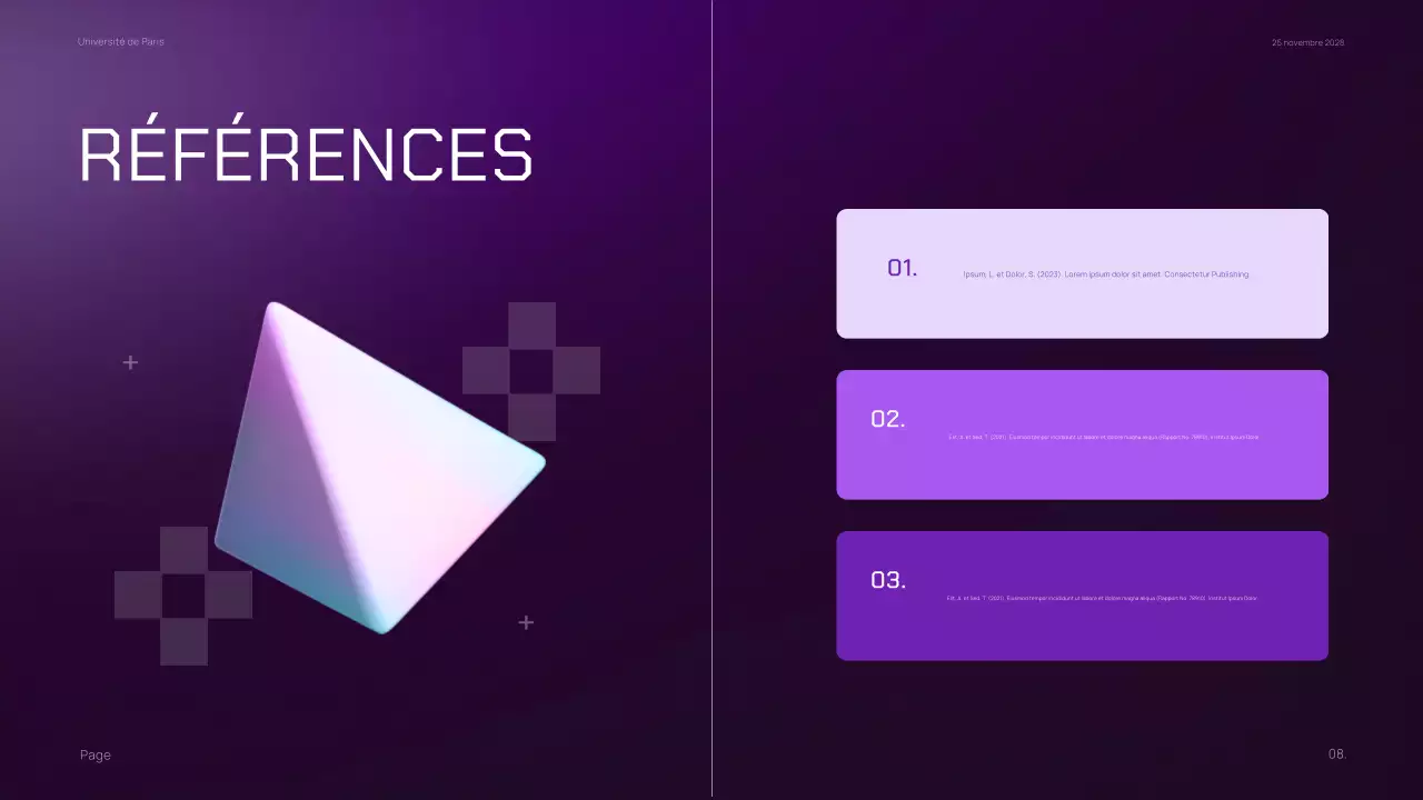 Matériel de marketing pour la classe pourpre foncé, minime et dégradé