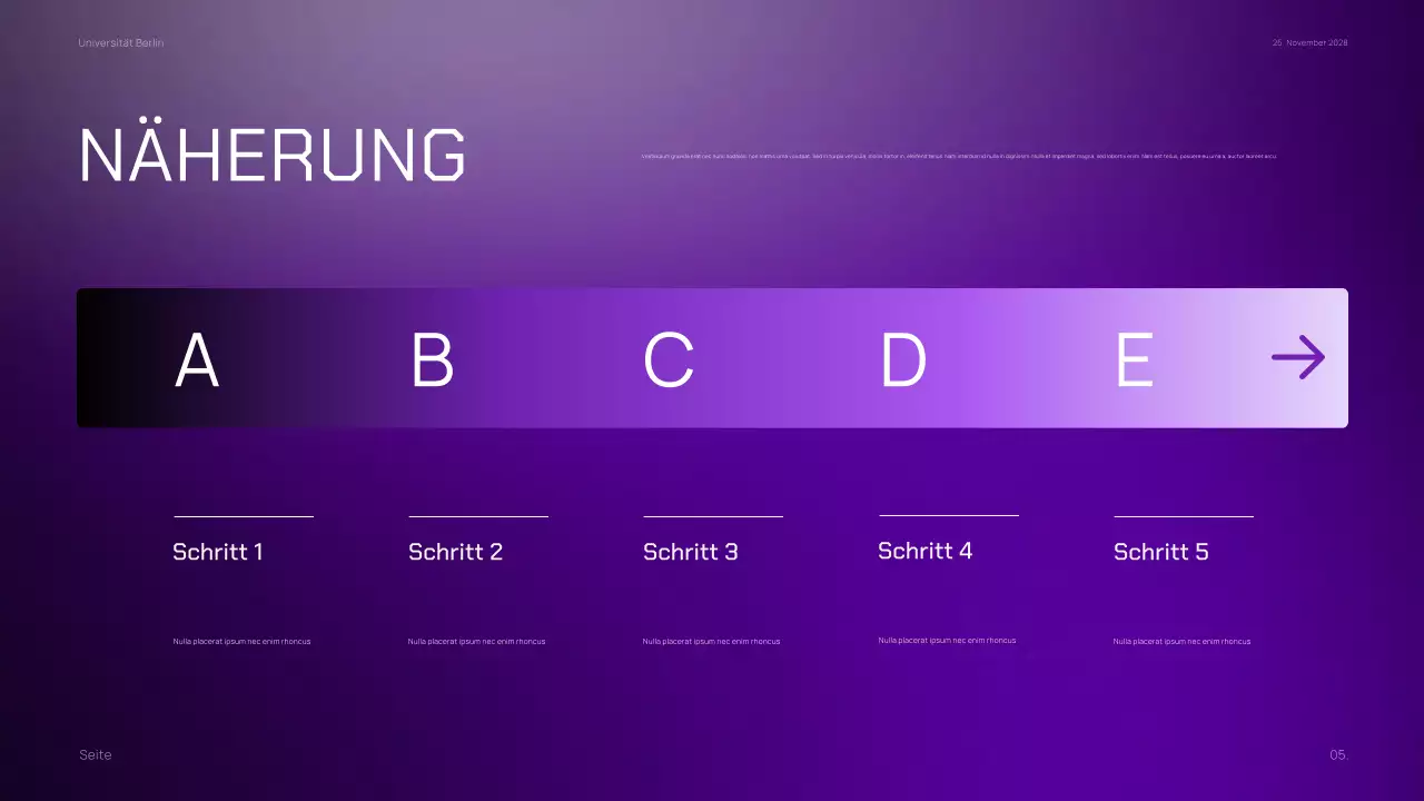 Dunkel lila Minimal Gradient Klasse Marketing Material