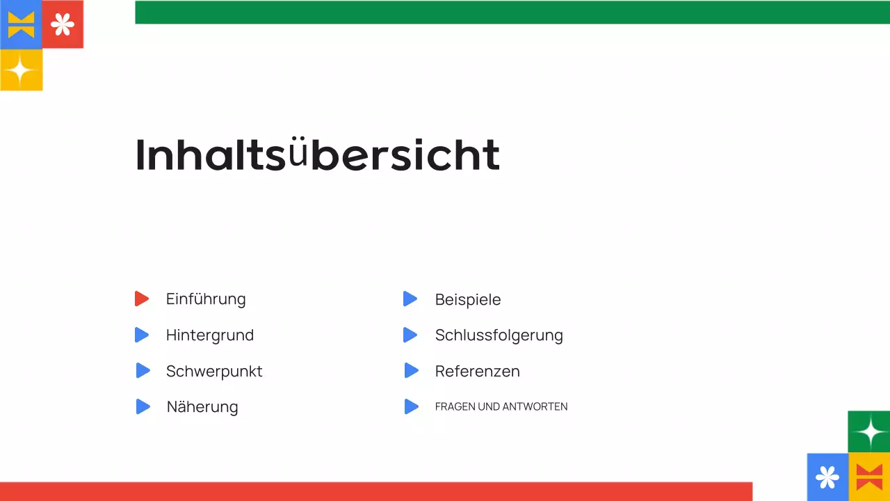 Bunte moderne Bildung Einführung