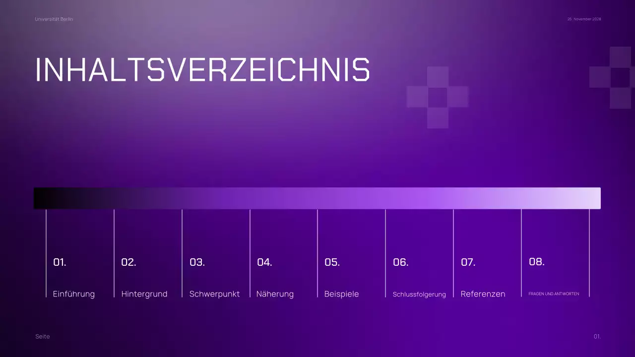 Dunkel lila Minimal Gradient Klasse Marketing Material