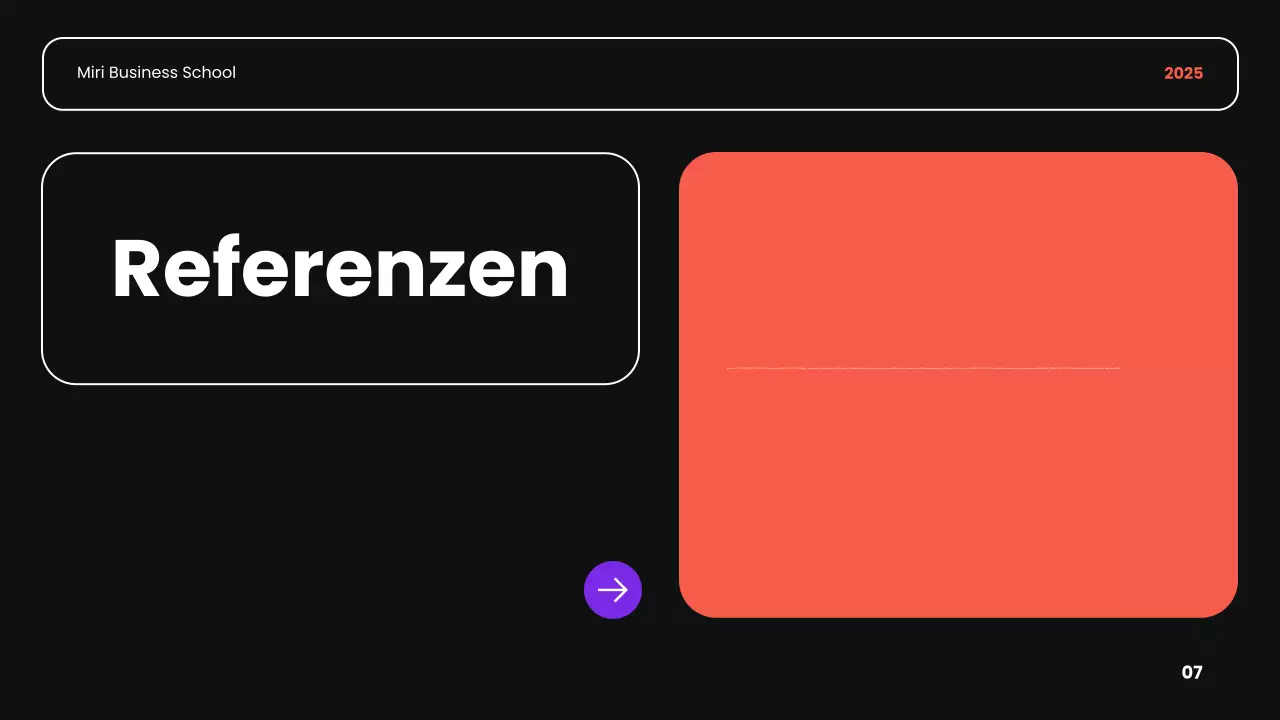 schwarz orange und lila moderne akademische Einführung Business-Kurs Präsentation