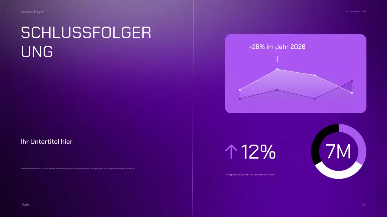 Dunkel lila Minimal Gradient Klasse Marketing Material